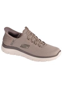 skechers - Buty sportowe Sneakersy męskie, Skechers Summits - High Range Slip-Ins. Kolor: szary. Sport: turystyka piesza