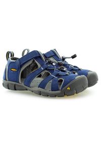 keen - Buty do chodzenia damskie Keen Seacamp II Cnx. Zapięcie: rzepy. Kolor: niebieski, wielokolorowy, szary, brązowy. Materiał: syntetyk, materiał. Sport: turystyka piesza