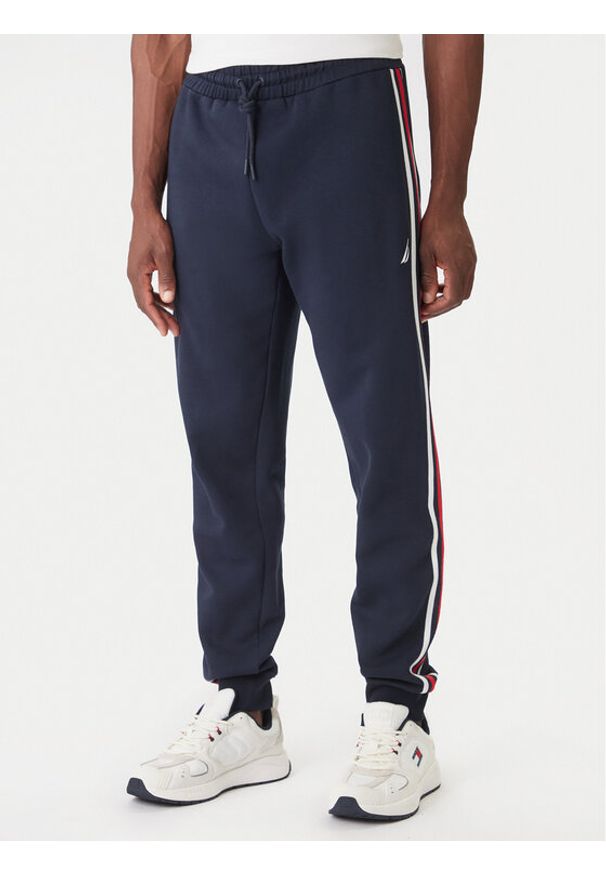 Nautica Spodnie dresowe Yakima N1T04064 Granatowy Regular Fit. Kolor: niebieski. Materiał: bawełna