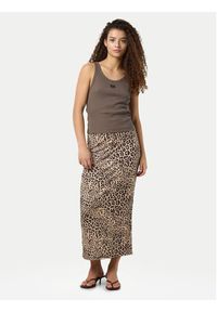 Noisy may - Noisy May Spódnica midi Avery 27034322 Brązowy Slim Fit. Kolor: brązowy. Materiał: bawełna #4