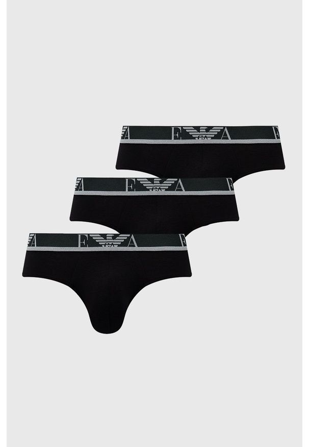 Emporio Armani Underwear - Slipy (3-pack). Kolor: czarny