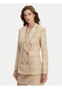 Marciano Guess Marynarka 5GGN15 7302A Beżowy Regular Fit. Kolor: beżowy. Materiał: bawełna