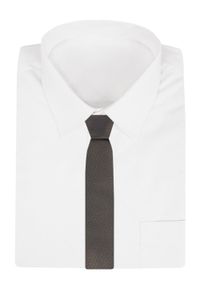 Męski Krawat - Chattier - Brązowy z Mikrowzorem. Kolor: wielokolorowy, brązowy, beżowy. Materiał: tkanina. Styl: elegancki, klasyczny, wizytowy #3