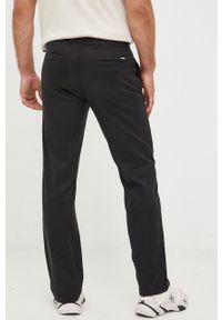 Calvin Klein spodnie męskie kolor czarny proste. Okazja: na co dzień. Kolor: czarny. Materiał: tkanina, lyocell, materiał, jedwab. Styl: casual #3