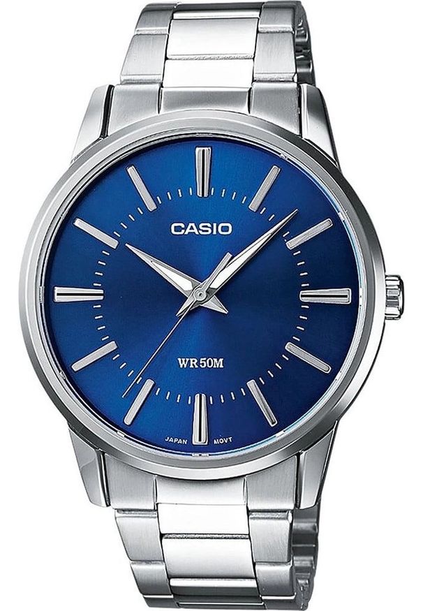 Zegarek Casio Zegarek męski Casio MTP-1303PD-2AVEG srebrny. Kolor: srebrny