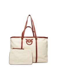 Pinko - PINKO Torebka Miranda Shopper Extra PE 25 PLTT 104715 A2G2 Beżowy. Kolor: beżowy