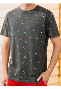 Sinsay - Koszulka - szary. Kolor: szary #1