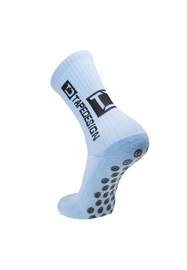 TAPEDESIGN - Klasyczne skarpety o średniej długości Tape Design. Kolor: niebieski. Sport: piłka nożna