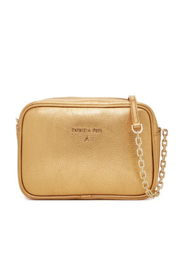 Patrizia Pepe Torebka 8B0071/L138-Y442 Złoty. Kolor: złoty. Materiał: skórzane