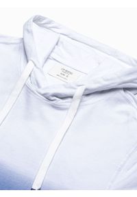 Ombre Clothing - Bluza męska z kapturem B1174 - ciemnoniebieska - XXL. Typ kołnierza: kaptur. Kolor: niebieski. Materiał: jeans, bawełna. Sezon: lato #5
