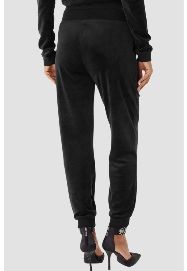 Juicy Couture - JUICY COUTURE Czarne dresy damskie Willow Cuff Jogger, Rozmiar XS. Kolor: czarny. Materiał: dresówka