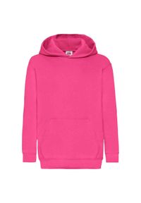 FRUIT OF THE LOOM - Bluza Z Kapturem Dla Dzieci. Typ kołnierza: kaptur. Kolor: różowy