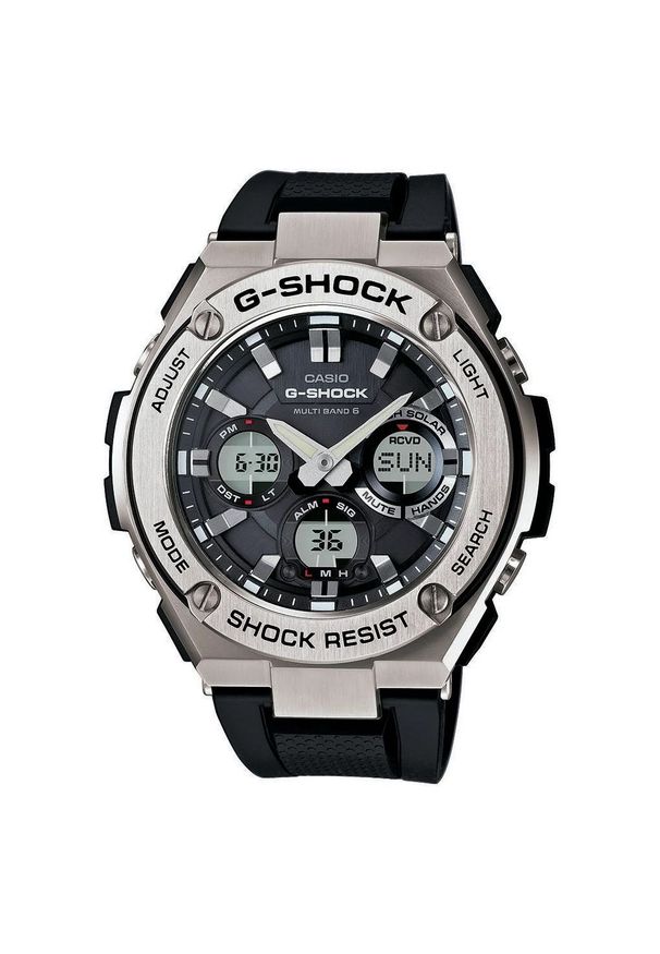 Casio - CASIO ZEGAREK G-SHOCK G-STEEL GST-W110-1AER. Rodzaj zegarka: cyfrowe. Materiał: tworzywo sztuczne. Styl: sportowy