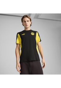 Puma - Męska koszulka Borussia Dortmund ftblARCHIVE PUMA Black Faster Yellow. Kolor: żółty, wielokolorowy, czarny. Wzór: aplikacja