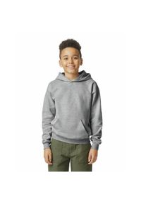 GILDAN - Bluza Dziecięca/dziecięca Softstyle Midweight Fleece Hoodie. Kolor: szary