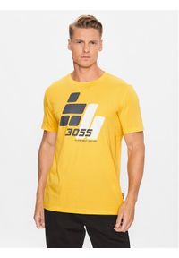 BOSS - Boss T-Shirt 50495700 Żółty Regular Fit. Kolor: żółty. Materiał: bawełna