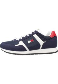 TOMMY HILFIGER - Buty TOMMY JEANS TJM RUNNER CASUAL Niebieski. Okazja: na co dzień. Kolor: niebieski. Materiał: jeans. Sport: turystyka piesza