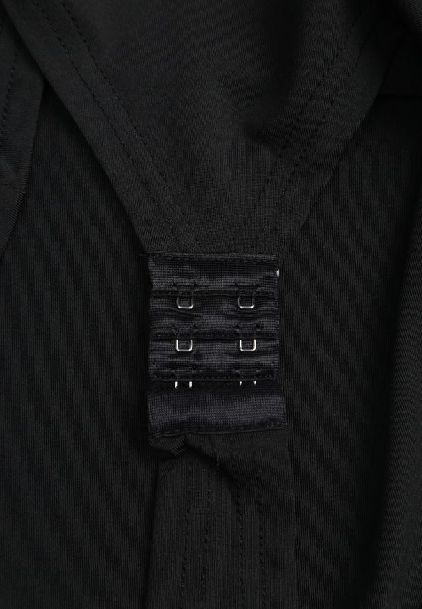 Renee - Czarne Body z Kwadratowym Dekoltem Macotte. Typ kołnierza: dekolt kwadratowy. Kolor: czarny. Materiał: wiskoza, materiał, jeans, skóra. Długość rękawa: długi rękaw. Długość: długie. Styl: elegancki