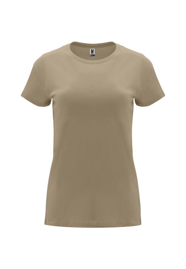 ROLY - Damska Koszulka Z Krótkim Rękawem Capri. Kolor: beżowy. Długość rękawa: krótki rękaw. Długość: krótkie. Sport: turystyka piesza