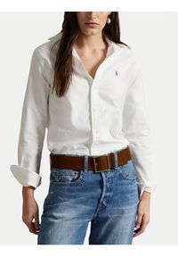 Polo Ralph Lauren Koszula 211970736001 Biały Relaxed Fit. Typ kołnierza: polo. Kolor: biały. Materiał: bawełna #5