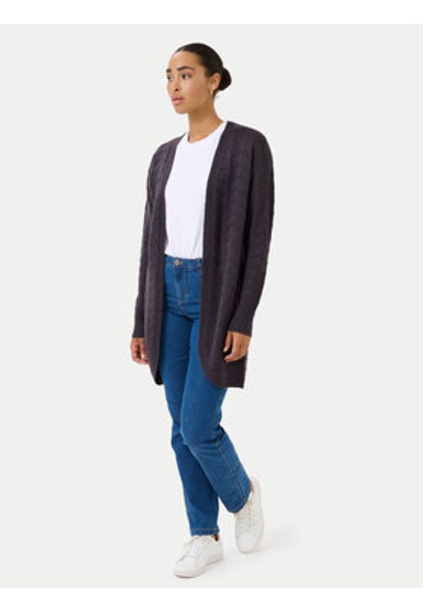 Kaffe Kardigan Kaemria 10506359 Czarny Regular Fit. Kolor: czarny. Materiał: syntetyk