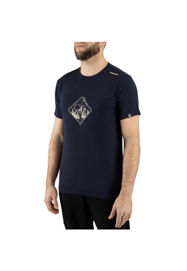 T-shirt męski Viking Bamboo Hopi Man. Kolor: niebieski. Sport: turystyka piesza