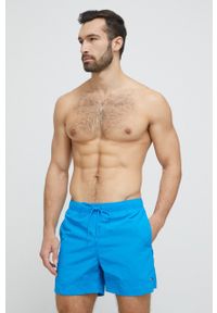TOMMY HILFIGER - Tommy Hilfiger szorty kąpielowe kolor niebieski. Kolor: niebieski. Materiał: tkanina, poliamid #4