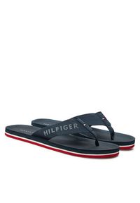 TOMMY HILFIGER - Tommy Hilfiger Japonki Comfort Hilfiger Beach Sandal FM0FM05341 Granatowy. Kolor: niebieski. Materiał: materiał #5