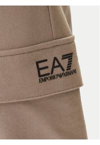 EA7 Emporio Armani Spodnie dresowe 8NPP67 PJVRZ U6167 Beżowy Regular Fit. Kolor: beżowy. Materiał: bawełna #4