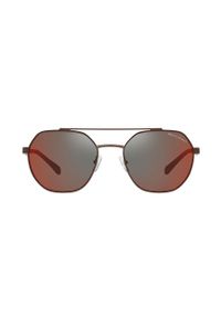 Armani Exchange okulary przeciwsłoneczne męskie kolor brązowy. Kolor: brązowy. Materiał: materiał #3