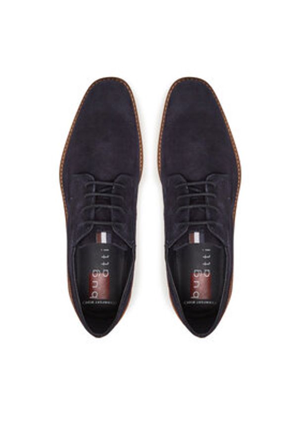 Bugatti Półbuty 311-A9E08-1400 Granatowy. Kolor: niebieski. Materiał: zamsz, skóra