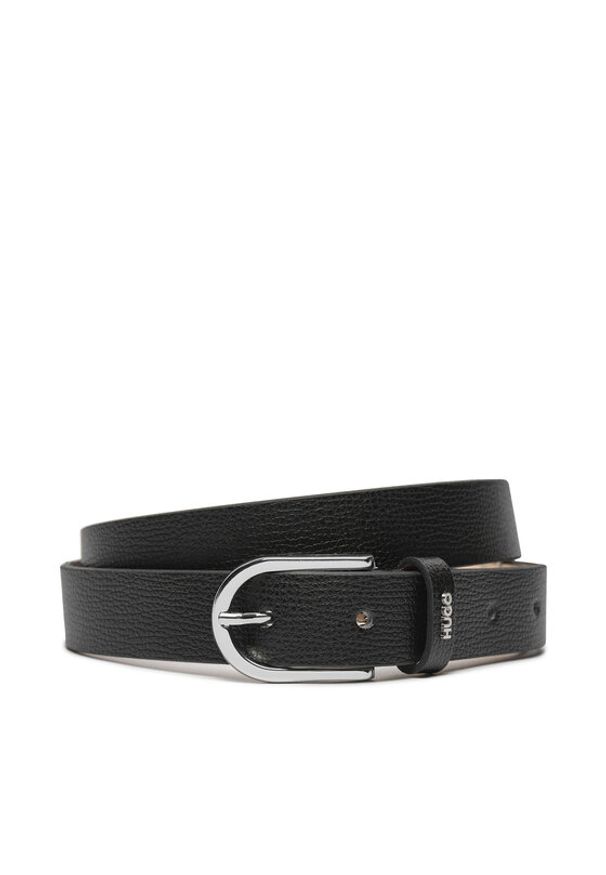 Hugo Pasek Damski Zoey-C Sz25 50516558 Czarny. Kolor: czarny. Materiał: skóra