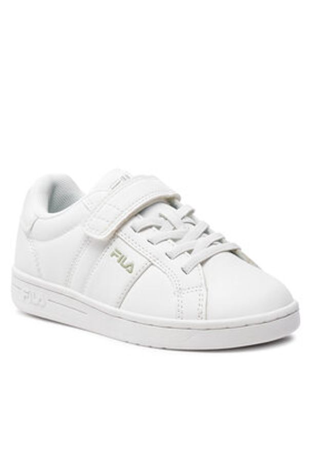 Fila Sneakersy Crosscourt Line Velcro Kids FFK0184 Biały. Kolor: biały. Materiał: skóra