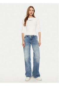 Guess Jeans T-Shirt W5RI58 KA0H1 Biały Regular Fit. Kolor: biały. Materiał: bawełna
