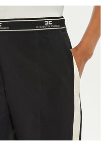 Elisabetta Franchi Spodnie materiałowe PA-010-47E2 Czarny Regular Fit. Kolor: czarny. Materiał: syntetyk