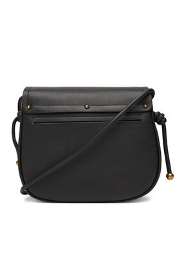Pinko - PINKO Torebka SADDLE CLASSIC Czarny. Kolor: czarny. Materiał: skórzane