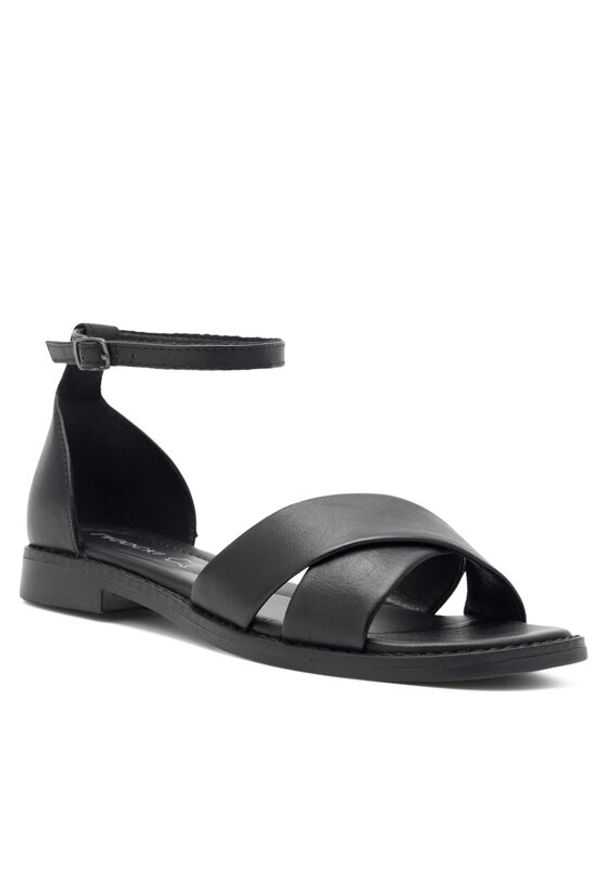 Lasocki Sandały ELE RST-ELE-06 Czarny. Kolor: czarny. Materiał: skóra