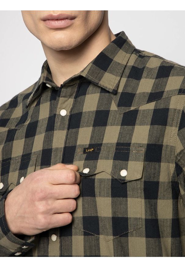 Lee - LEE RIDER SHIRT MĘSKA KOSZULA UTILITY GREEN L851DLNG 112122478