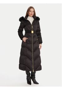 Marciano Guess Płaszcz zimowy 5BGL39 7374A Czarny Regular Fit. Kolor: czarny. Materiał: syntetyk. Sezon: zima