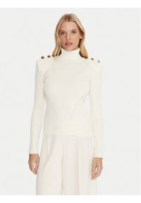 Gaudi Golf 521FD53037 Écru Regular Fit. Typ kołnierza: golf. Materiał: wiskoza, syntetyk #1