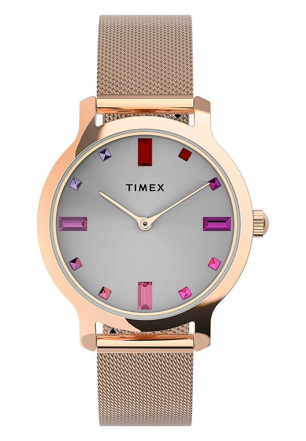 Timex - Zegarek TW2U87000. Kolor: srebrny. Materiał: materiał