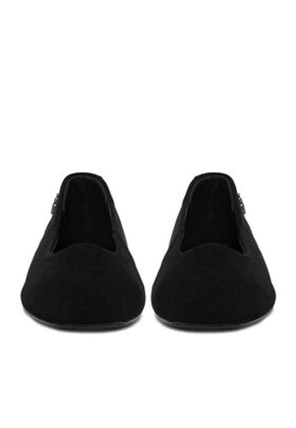 U.S. Polo Assn. Baleriny EO-AYOLY001W/6S1 Czarny. Kolor: czarny. Materiał: zamsz, skóra