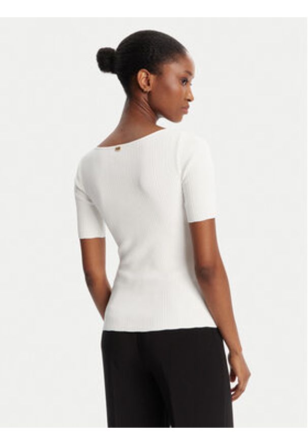 Marciano Guess Sweter 5YGR02 5875Z Biały Regular Fit. Kolor: biały. Materiał: wiskoza