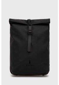 Rains Plecak 1361 Rolltop Mini kolor czarny duży gładki. Kolor: czarny. Wzór: gładki #1