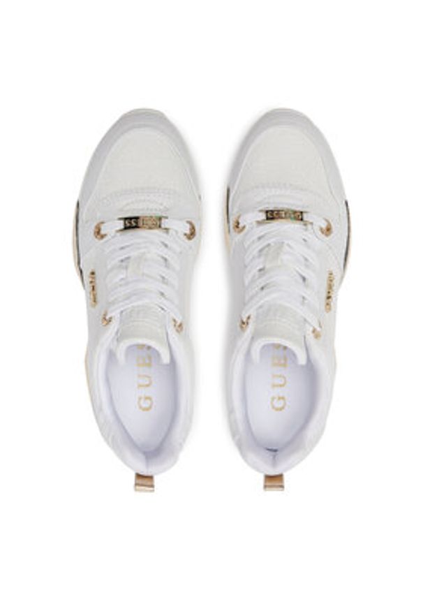 Guess Sneakersy Tallyn FL5TLY FAL12 Biały. Kolor: biały. Materiał: skóra