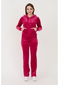 Juicy Couture - JUICY COUTURE Czerwone spodnie dresowe Del Ray Pocketed Pant. Kolor: czerwony. Materiał: dresówka #4