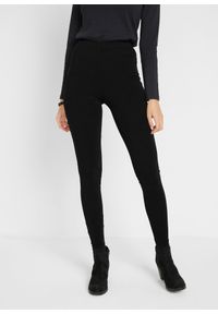 bonprix - Legginsy (2 pary). Kolor: czarny. Materiał: bawełna. Długość: długie #1