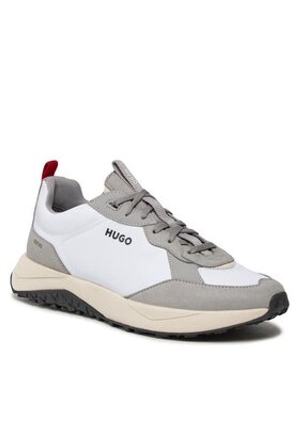 Hugo Sneakersy Kane 50504379 10253138 01 Biały. Kolor: biały. Materiał: skóra