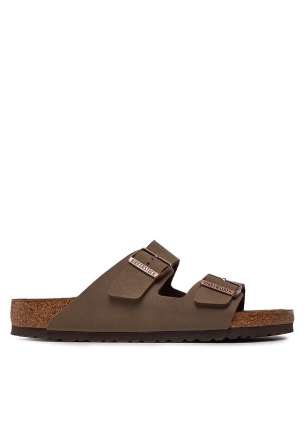 Birkenstock Klapki Arizona 151181 Brązowy. Kolor: brązowy. Materiał: skóra