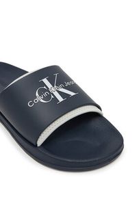 Calvin Klein Jeans Klapki Slide Rubber Neoprene Monologo YM0YM00361 Granatowy. Kolor: niebieski #4